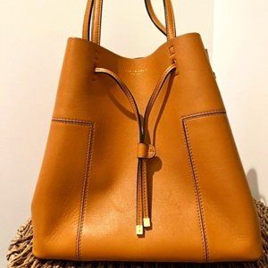 Tory Burch double strap bucket bag - caramel